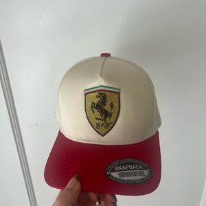 Ferrari Red and Cream Trucker Hat